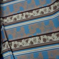 Toile coton imprime a motifs beige marron bleu7