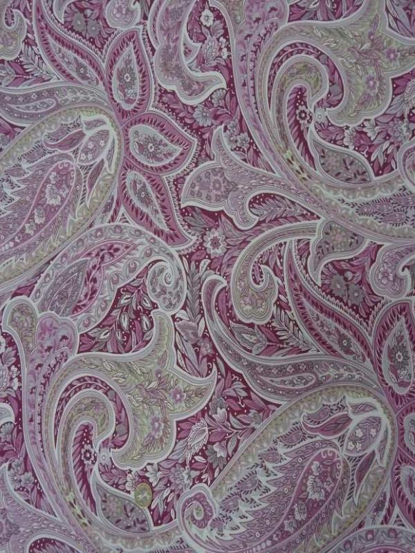 Toile coton imprime motifs cash mir ton rose