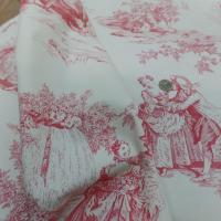 vente de tissu Toile de jouy satin coton motifs bagatelle sur Marseille