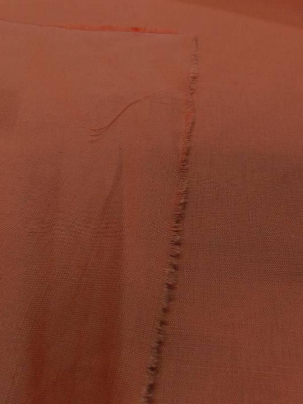 Toile de lin 100 orange abricot