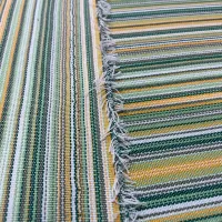 Toile de store a fine rayure vert jaune3