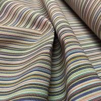 vente de tissu toile de store a fine rayures multicolore