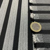 Toile de store jacquard pour l'extérieure raye gris et noir