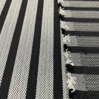 tissu Toile de store pour l'extérieure raye gris et noir