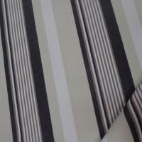 Toile de store rayé anthracite, beige, blanc bâche  4 saisons en téflon