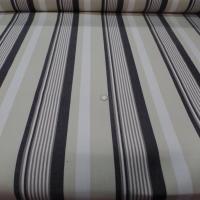 tissu Toile de store rayé anthracite, beige, blanc