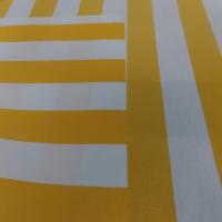 Toile de store rayé bâche jaune et blanc en téflon en 1 60m