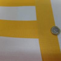 Toile de store raye bache jaune et blanc en teflon en 1 60m3