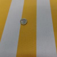 Toile de store raye bache jaune et blanc en teflon en 1 60m9 