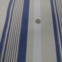 Toile de store raye blanc beige bleu Toile de store rayé blanc beige bleu en téflon 4 saisons en teflon3
