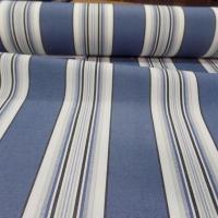 Toile de store raye bleu blanc bache 4 saisons en teflon