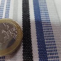 Toile de store rayé bleu blanc bâche 4 saisons en teflon
