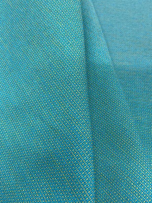 Toile de store tisse bleu et jaune