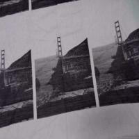 Toile souple imprime ton gris