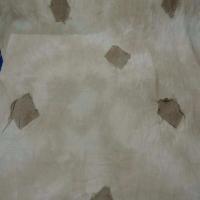 Tres beau lin faconne ton beige naturel avec rajout de tissus