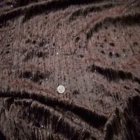 Tres beau velours souple marron a sequins6