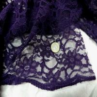 Tres belle dentelle guipure prune2