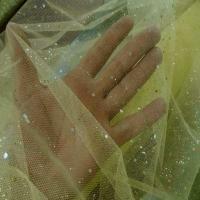Tulle a paillettes jaune dore