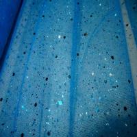 Tulle bleu a paillettes bleu