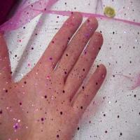 Tulle rose a paillettes0