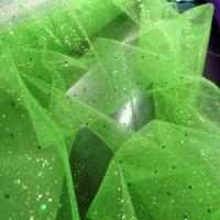 Tulle vert anis a paillettes verte