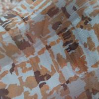Twill de soie devore mousseline imprime ton marron rouille4