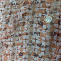 Twill de soie devore mousseline imprime ton marron rouille6