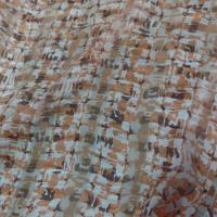Twill de soie devore mousseline imprime ton marron rouille8