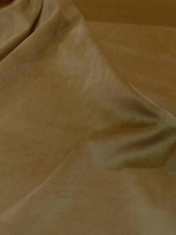 velours ameublement lisse moutarde en 1.45m de large pas cher