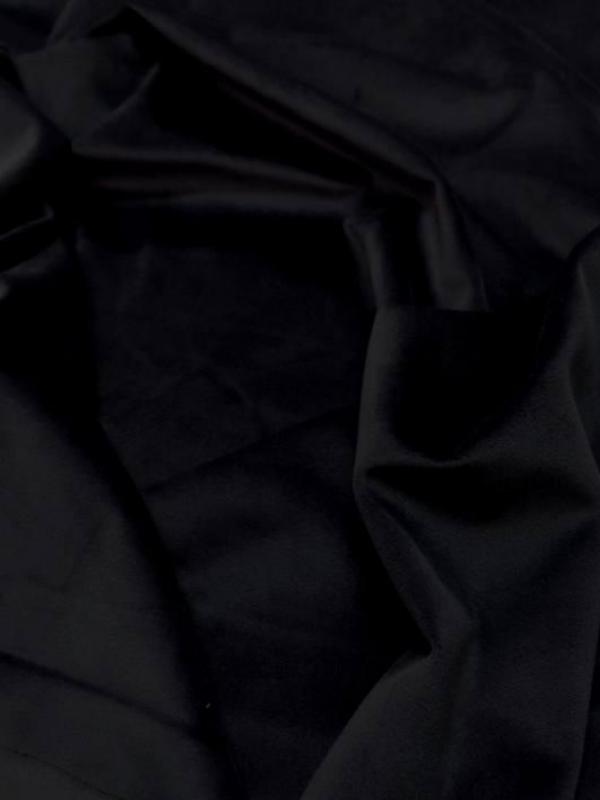 Velours ameublement lisse noir en 1 45m de large