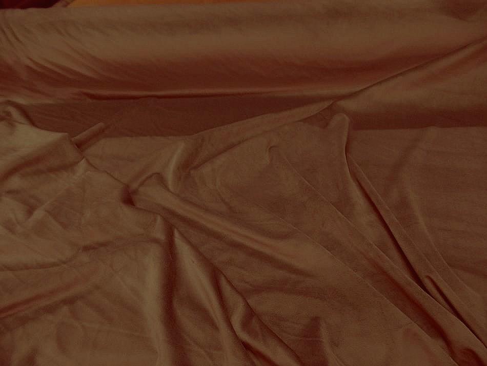 Velours ameublement lisse ton rouille