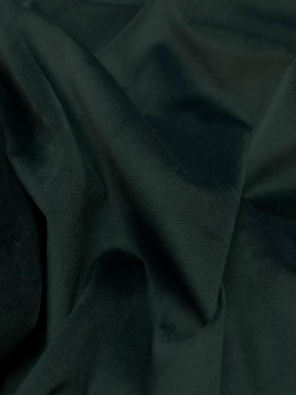 Velours ameublement lisse vert foncé