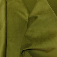 tissu velours ameublement lisse vert olive en 1.45m de large