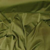 tissu velours ameublement lisse vert olive