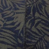 Velours chenille bleu nuit et vieil or devore 8