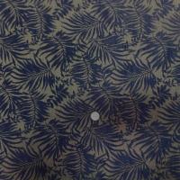 tissu Velours chenille bleu nuit et vieil or dévoré