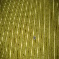 Velours coton d ameublement raye ton vert