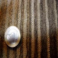 Velours coton pour l ameublement a rayures ton marron5