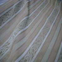 Velours coton pour l ameublement ton beige a rayures faconnees5