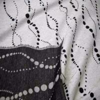Velours coton pour l ameublement ton noir et blanc