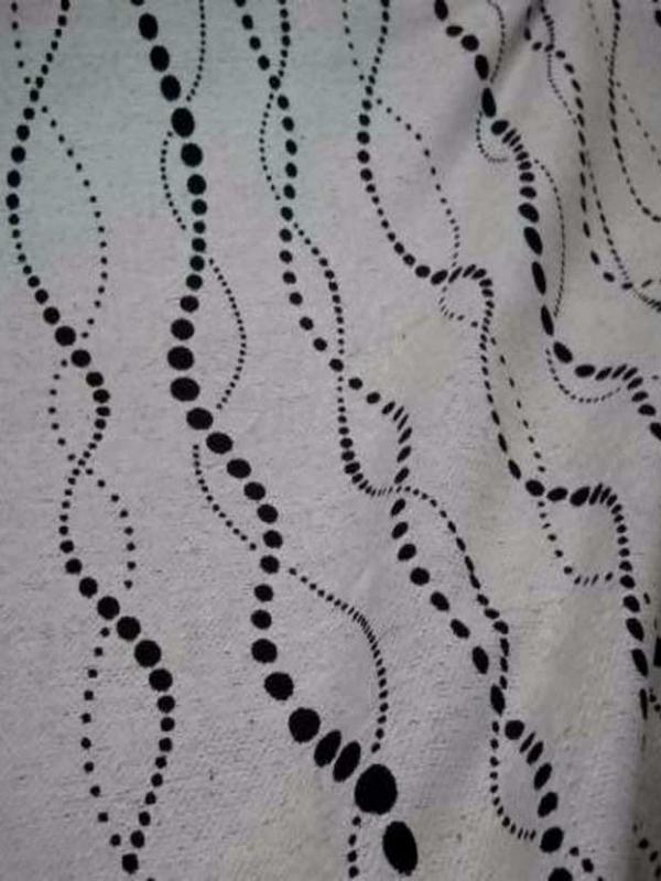 Velours coton pour l ameublement ton noir et blanc