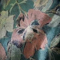 Velours d ameublement imprime vert4
