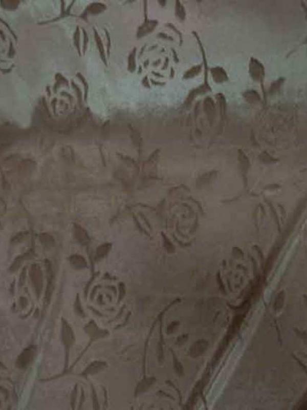 Velours devore beige dore
