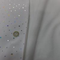 tissu Velours double face blanc a strass