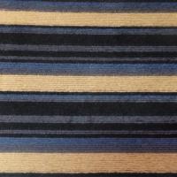 Velours éponge a rayures ton noir bleu safran en ligne