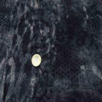 Velours imprime gris bleute