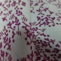 Velours milleraies blanc imprimé fleurs rose en ligne
