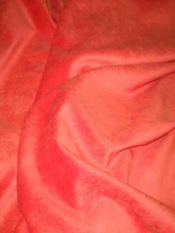 Velours ras orange rouille sans cotes