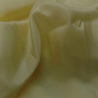 Vente de coupon de tissu ponge de soie jaune clair