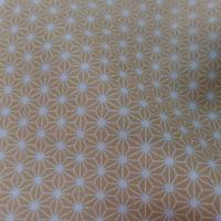 Vente de tissu coton 100 cretonne imprime geometrique jaune safran et blanc en 1 45m de l
